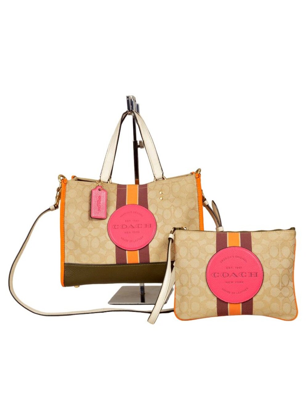 Coach Dempsey Tote Crossbody #4113 and Gallery Pouch #2633